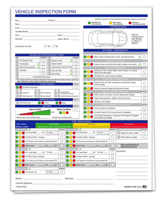 7289 • Multi-Point Inspection Forms